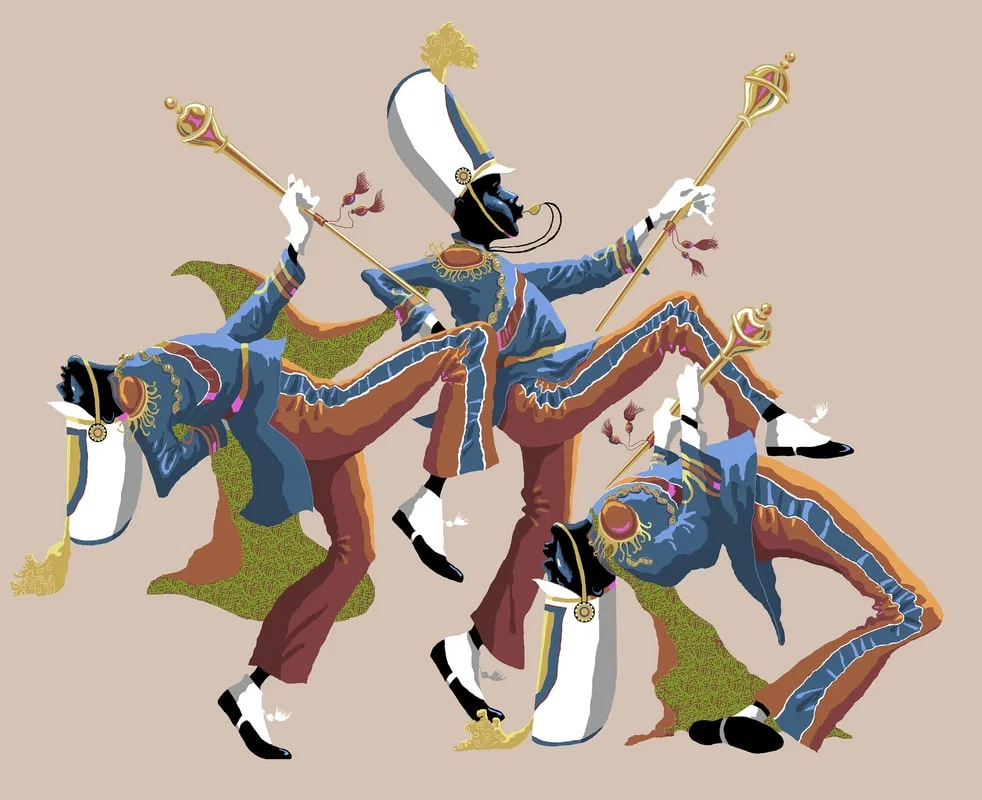 THREE MAJORS TAN by John Holyfield — Giclee On Canvas Remarque
