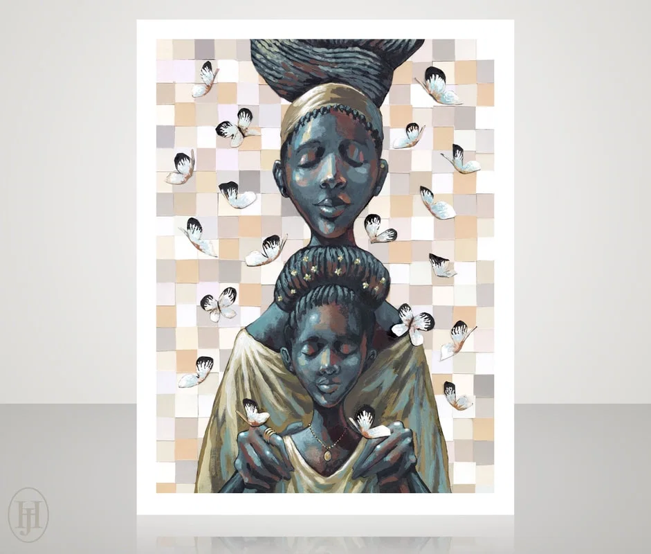 Mother's Love Color Block Edition by John Holyfield — Giclee On Paper