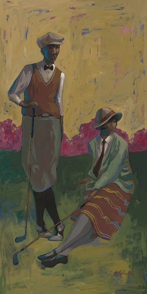Relaxing on the Green Medium by John Holyfield — Giclee On Canvas