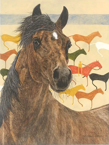 Elk Dog Tipi by Judy Larson — Canvas