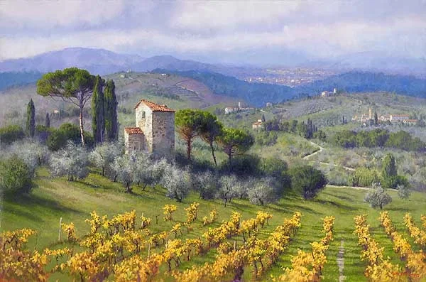 Above Florence by June Carey — Canvas