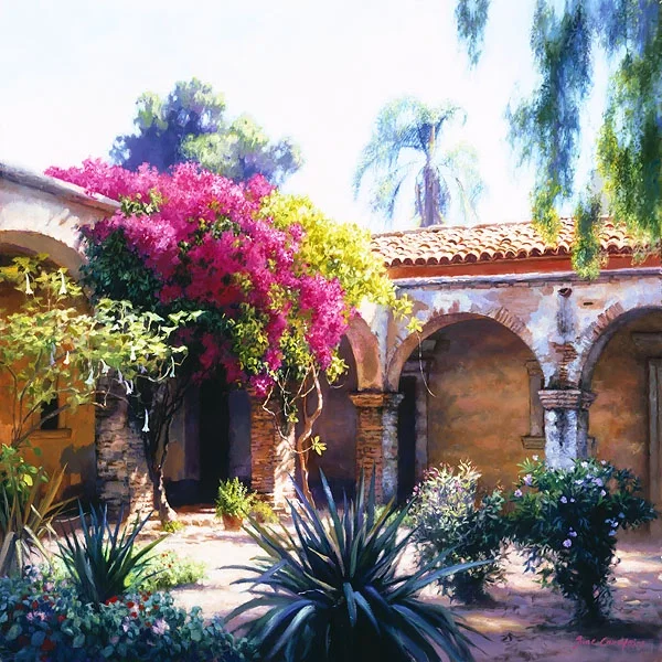 Bougainvillea on by June Carey — Canvas