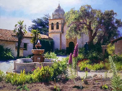 Springtime In The Mission Garden by June Carey