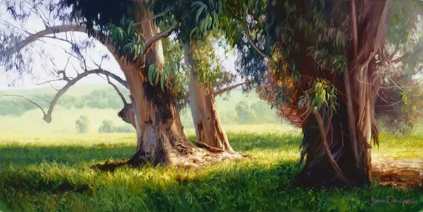 Eucalyptus Trunks SMALLWORK EDITION ON by June Carey — Canvas