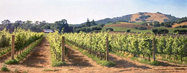 Vineyard Before the Harvest by June Carey — Master Works Edition On Canvas