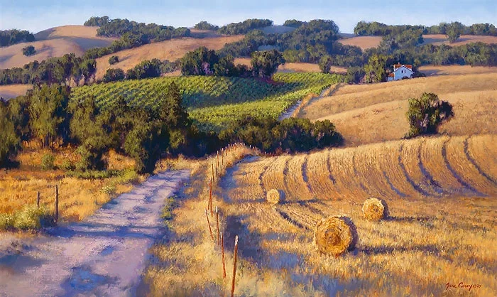 Old Napa Road by June Carey — Canvas