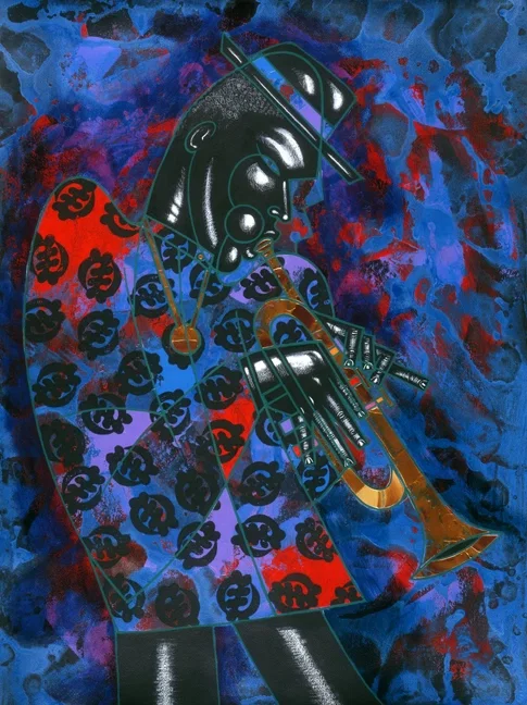 Just Coolin' It by Larry Poncho Brown — Giclee On Paper