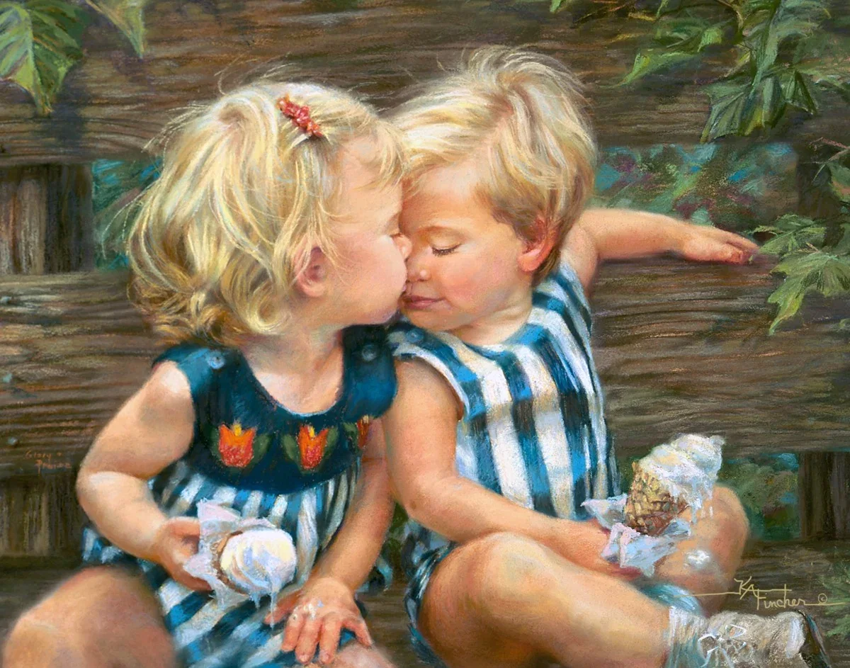 Love Prints Gallery Wrap by Kathryn Fincher — Giclee On Canvas
