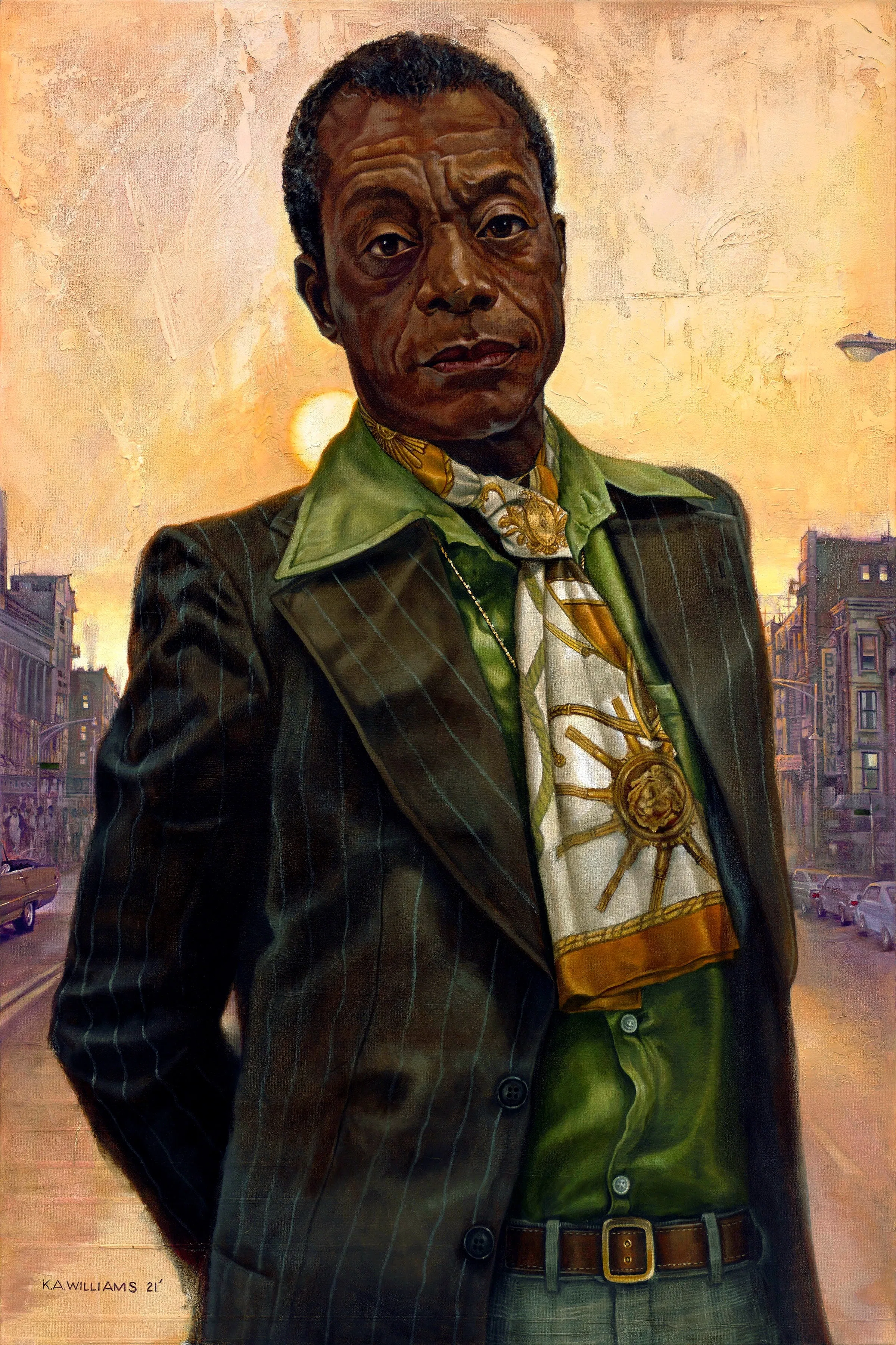 BALDWIN by Kevin Williams (WAK) — Hand-Embellished Giclee on Canvas