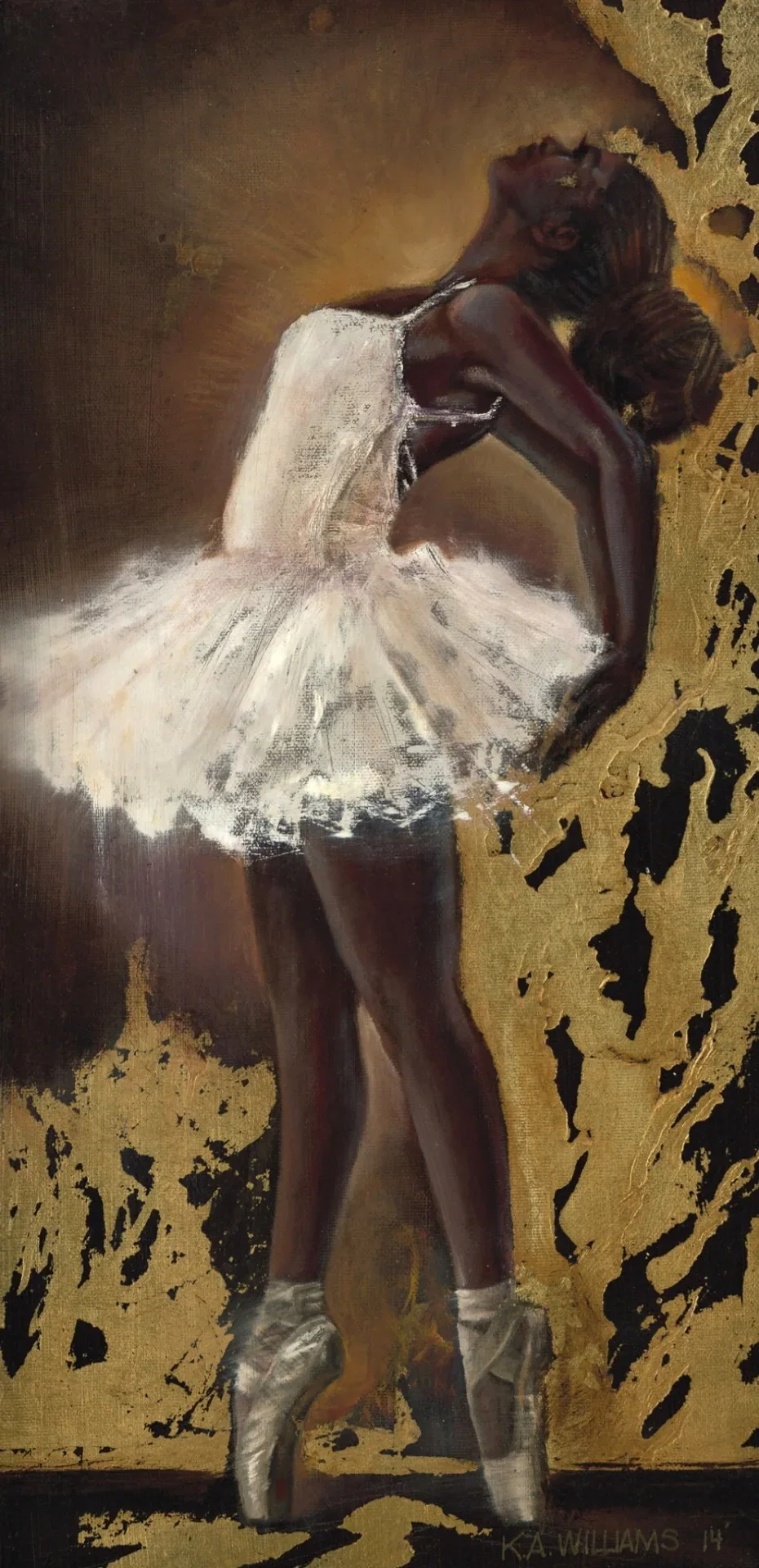 Black Swan by Kevin Williams (WAK) — Hand-Embellished Giclee on Canvas