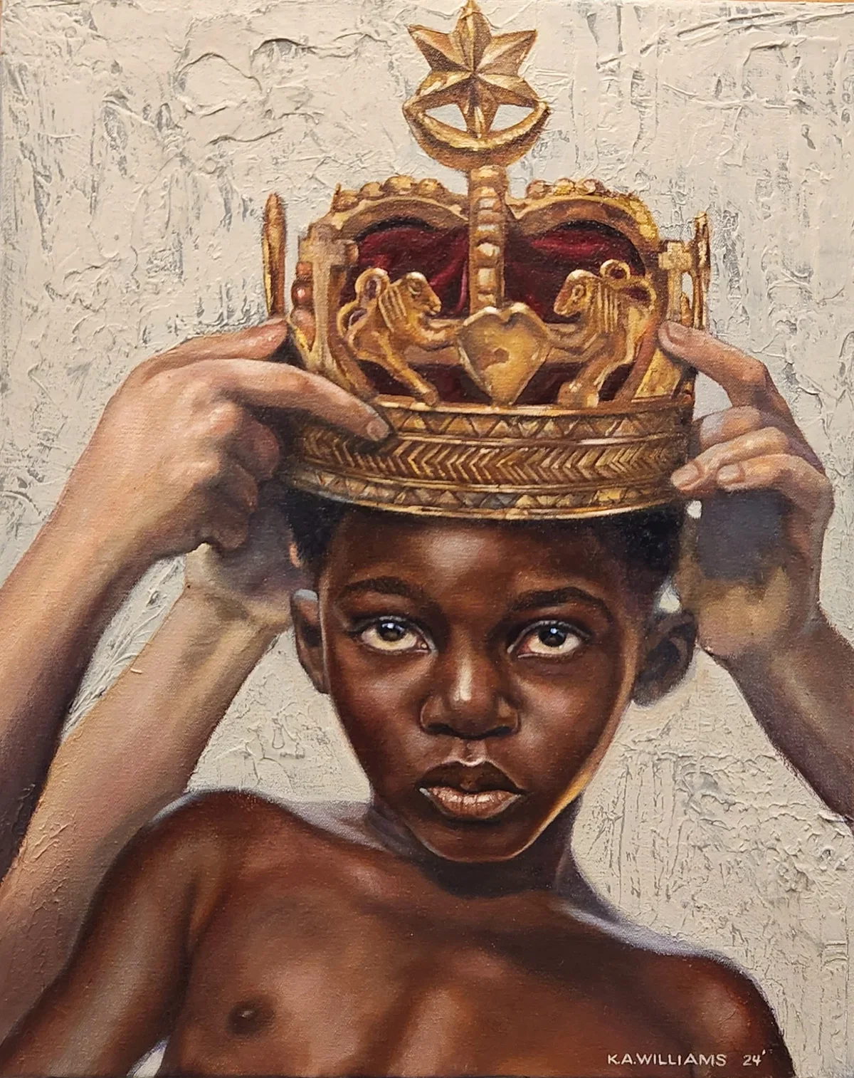 Born King by Kevin Williams (WAK) — Hand-Embellished Giclee on Canvas
