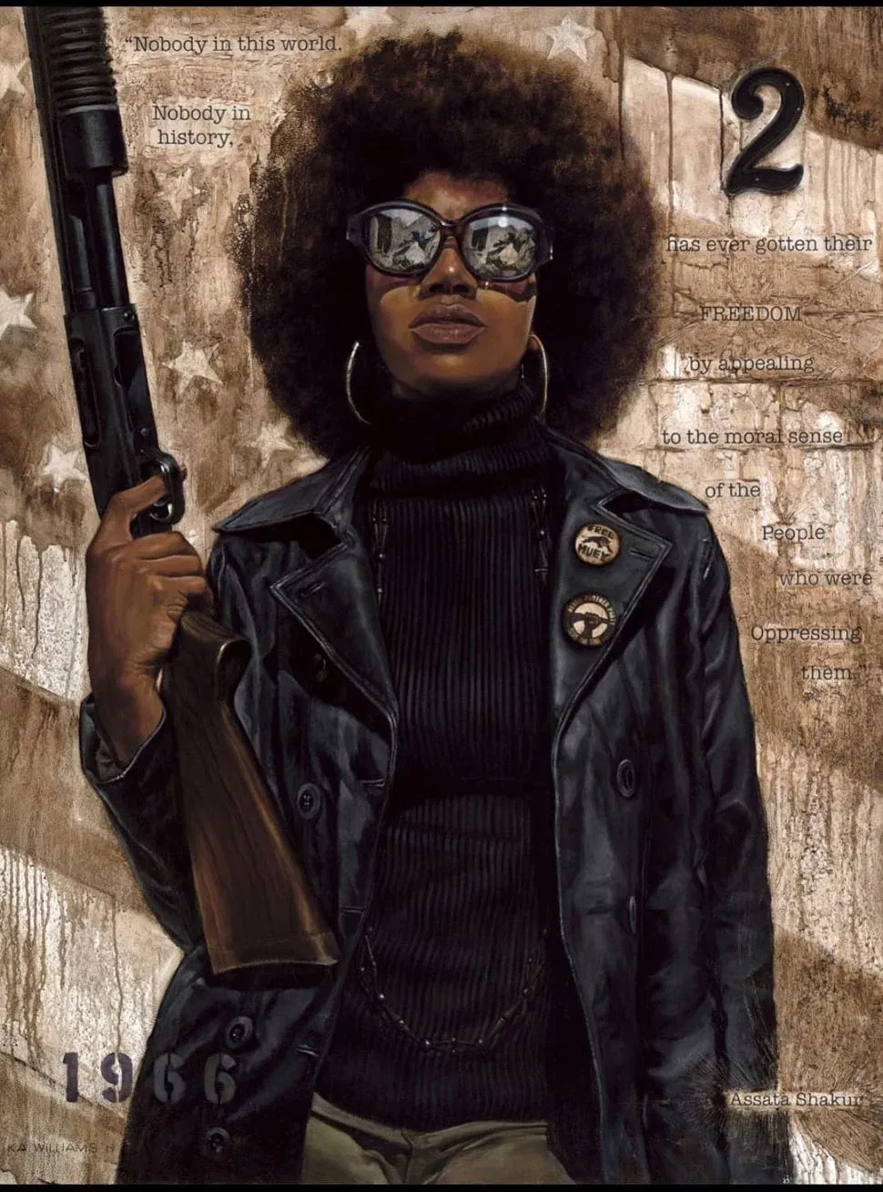 Black Panther Queen by Kevin Williams (WAK) — Hand-Embellished Giclee on Canvas