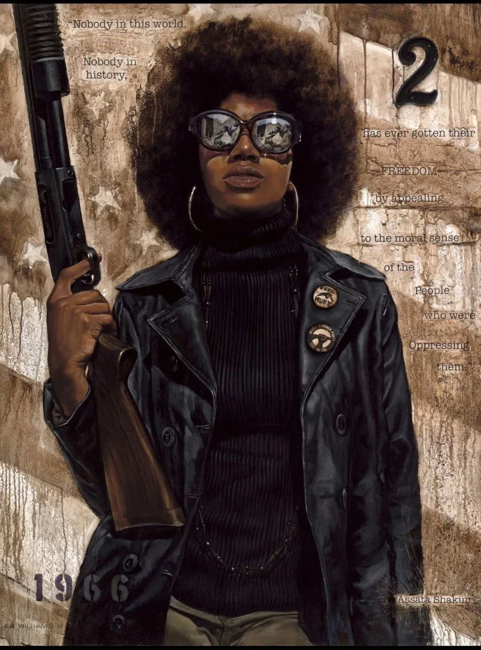 Black Panther Queen by Kevin Williams (WAK) — Hand-Embellished Giclee on Canvas