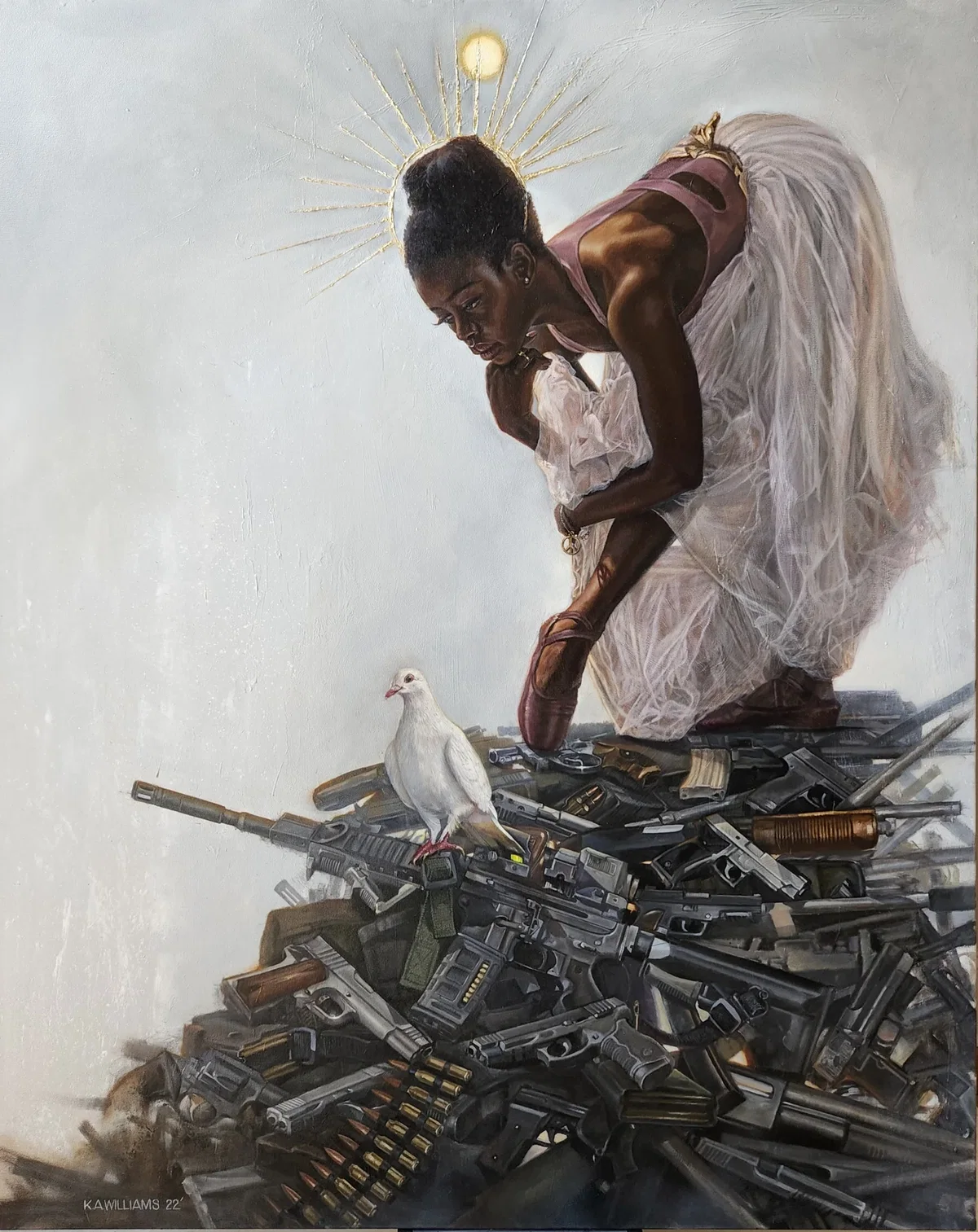 Choose Peace by Kevin Williams (WAK) — Hand-Embellished Giclee on Canvas
