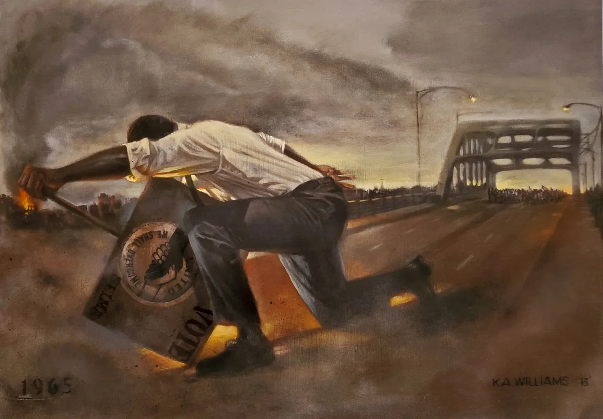 Forward To Selma by Kevin Williams (WAK) — Hand-Embellished Giclee on Canvas