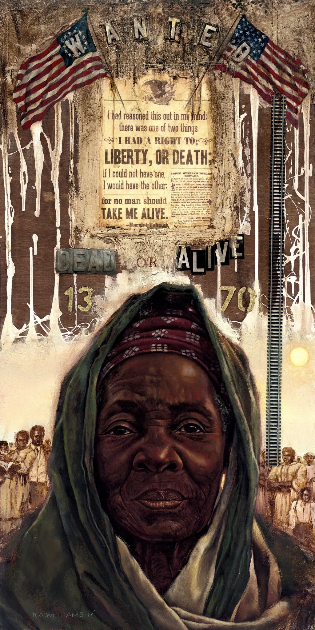 Harriet The Emancipator by Kevin Williams (WAK) — Giclee On Canvas Remarque