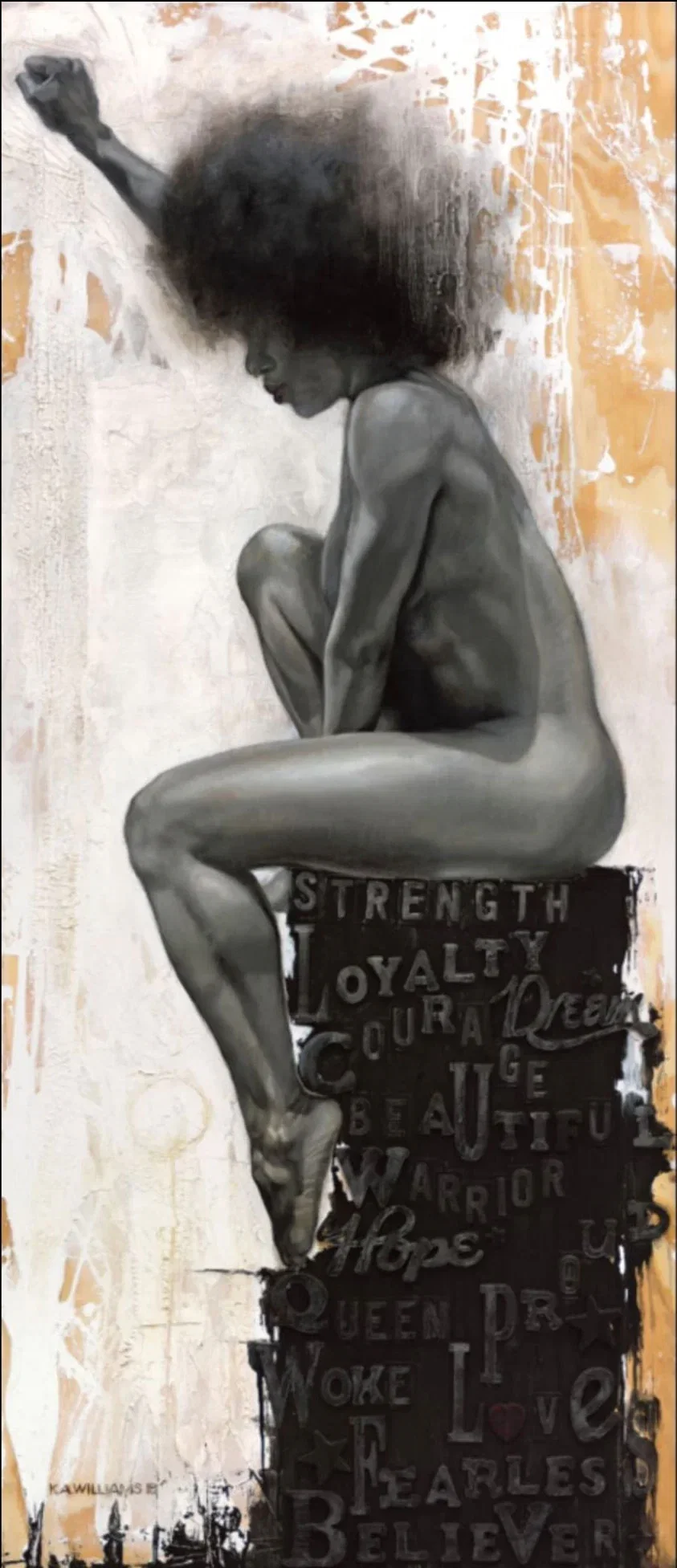 HER by Kevin Williams (WAK) — Hand-Embellished Giclee on Canvas