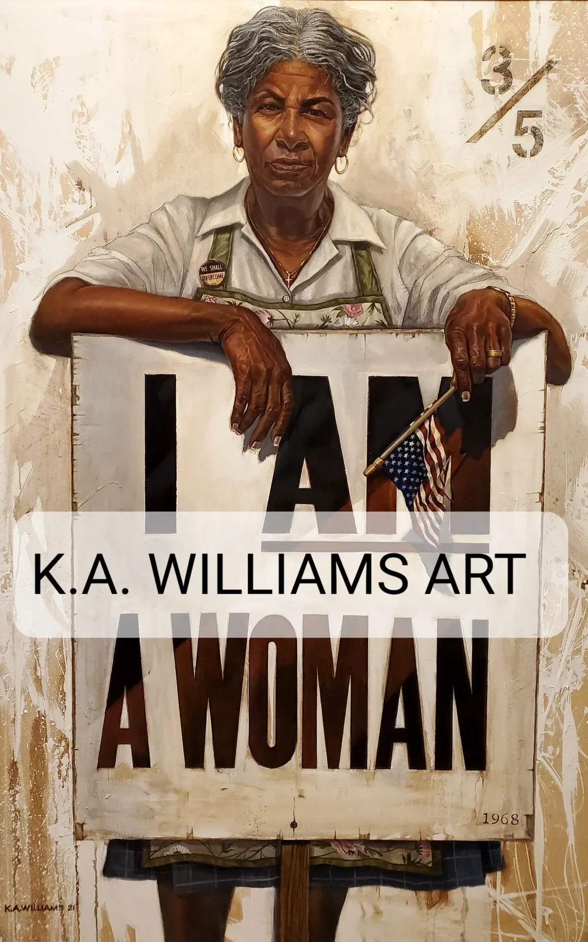 I Am A Woman by Kevin Williams (WAK) — Hand-Embellished Giclee on Canvas