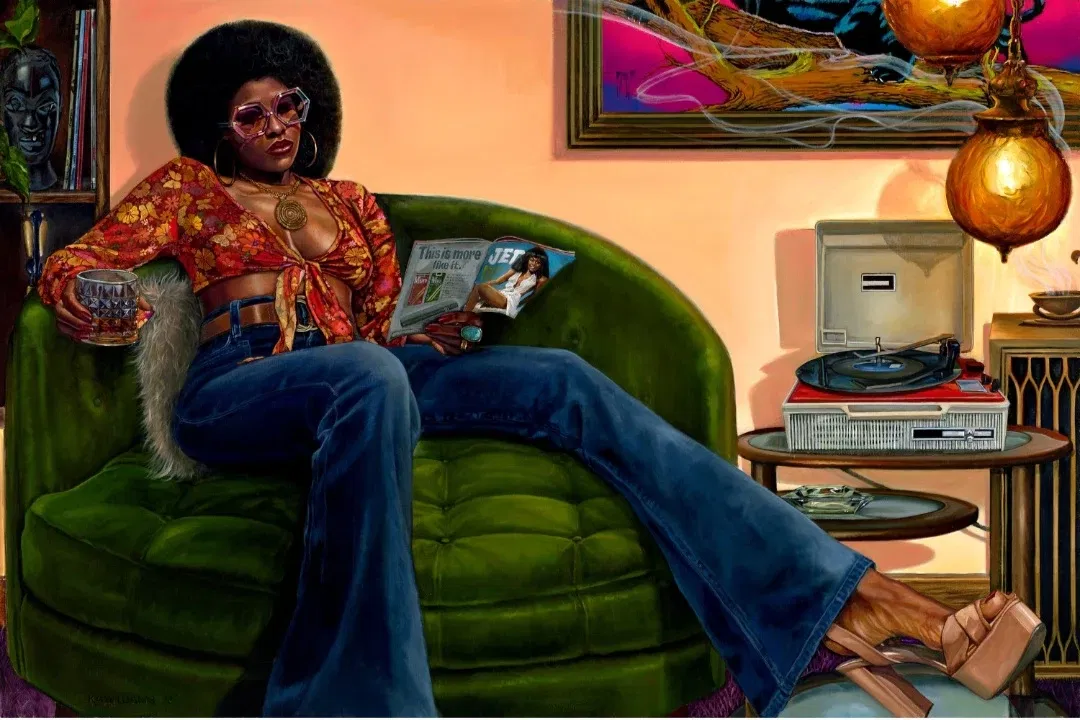 JET BEAUTY OF THE WEEK by Kevin Williams (WAK) — Hand-Embellished Giclee on Canvas