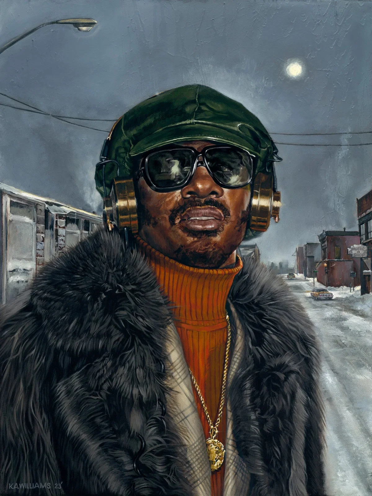 Living For The City - Stevie Wonder 1970s by Kevin Williams (WAK) — Hand Deckled Giclee on Paper