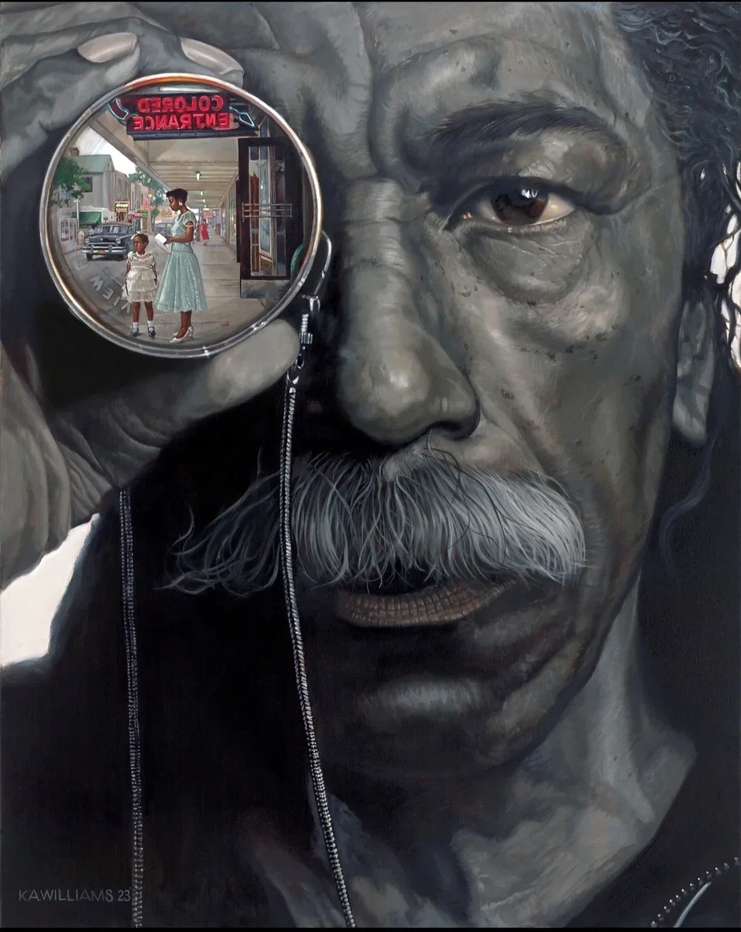 Masters View - Gordon Parks by Kevin Williams (WAK) — Hand-Embellished Giclee on Canvas