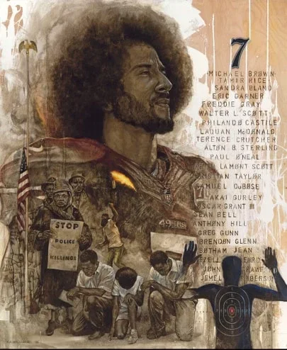 No Justice - No Peace by Kevin Williams (WAK) — Hand-Embellished Giclee on Canvas