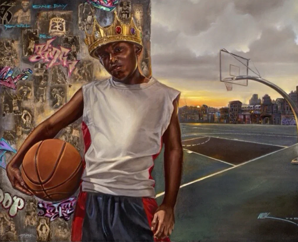 One Day You Will Be KING by Kevin Williams (WAK) — Hand-Embellished Giclee on Canvas