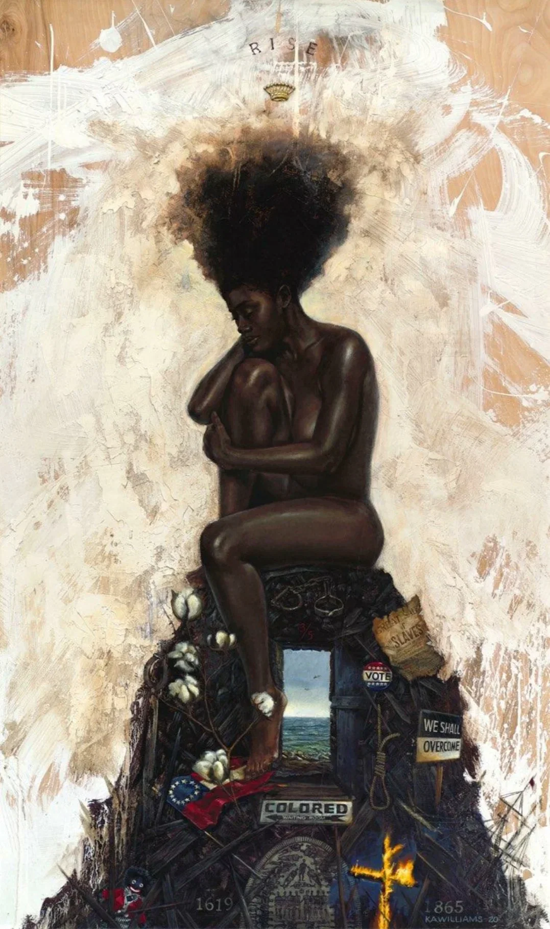 Rise by Kevin Williams (WAK) — Hand-Embellished Giclee on Canvas