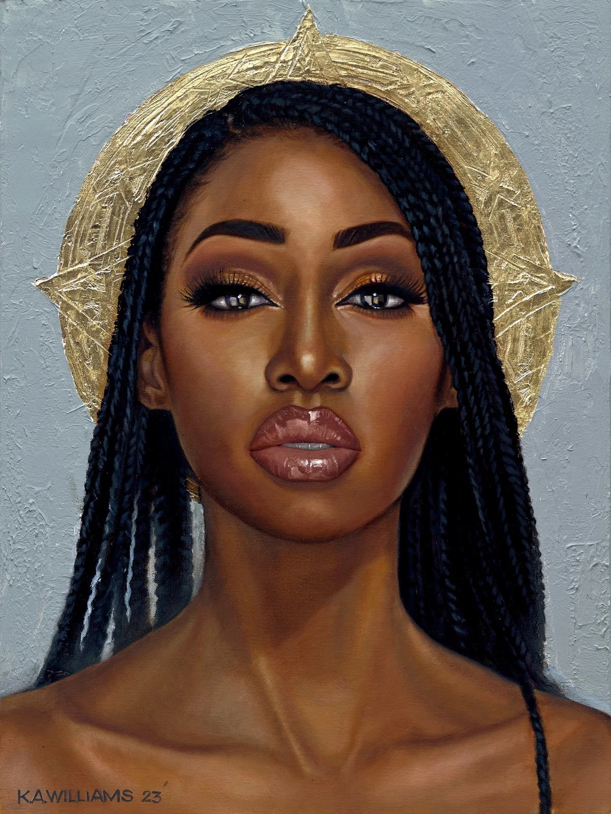 Sister To The Moon by Kevin Williams (WAK) — Hand-Embellished Giclee on Canvas