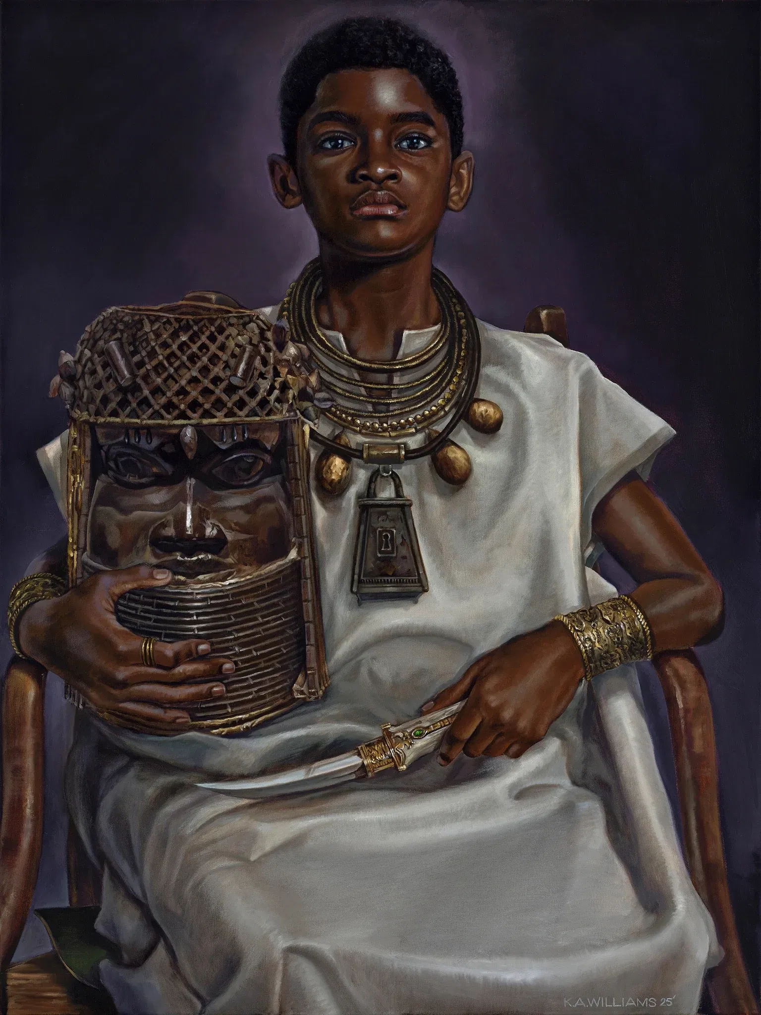 THE GUARDIAN by Kevin Williams (WAK) — Hand-Embellished Giclee on Canvas