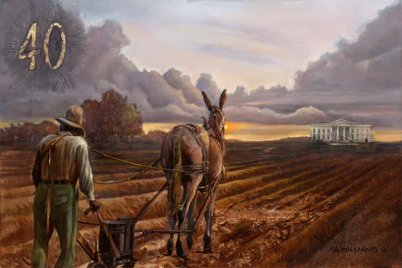 40 Acres - This House Will Do by Kevin Williams (WAK) — Hand-Embellished Giclee on Canvas