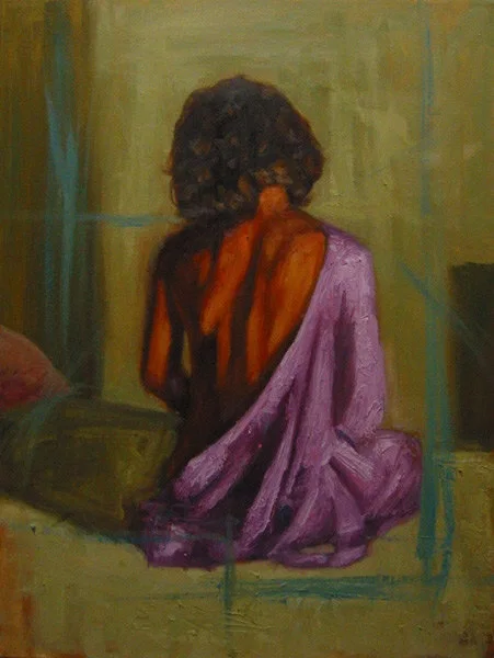 Lavender Original Oil by Alonzo Adams