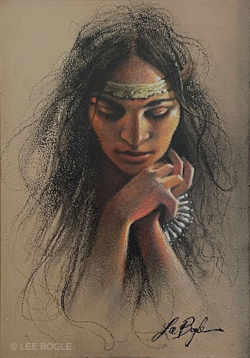Contemplation by Lee Bogle — Original Charcoal on Board