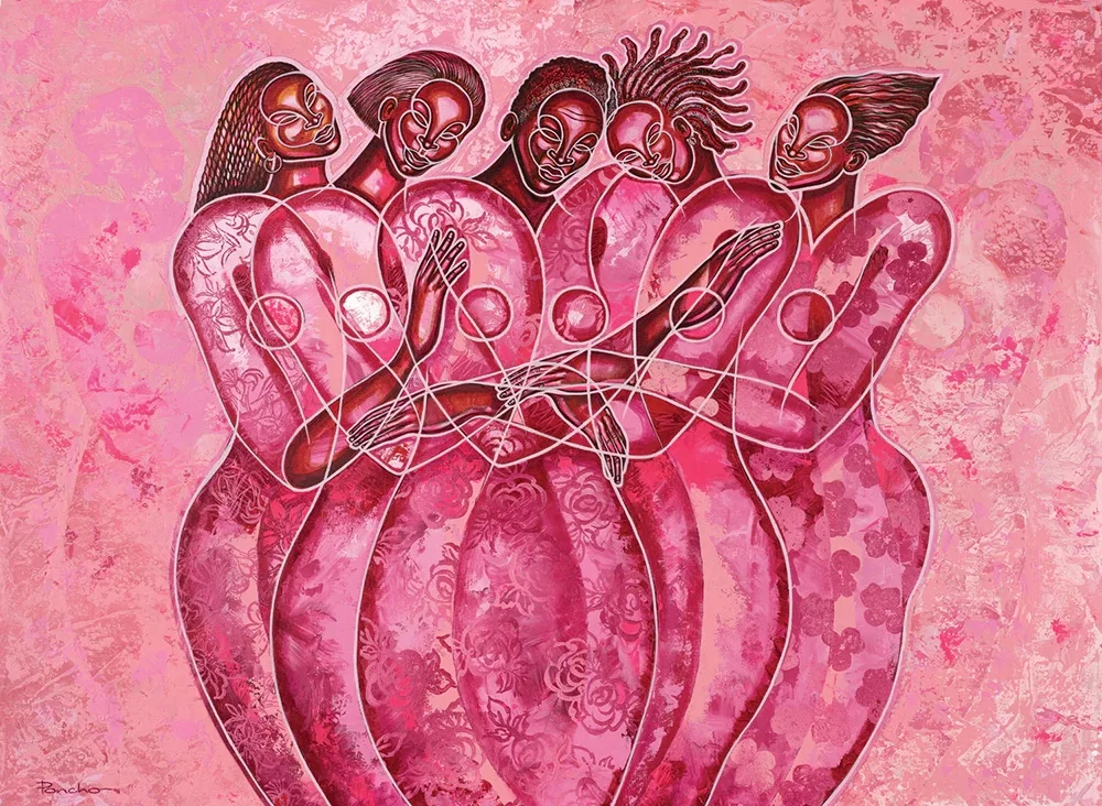 Ribbons Of Life Remarque by Larry Poncho Brown — Lithograph