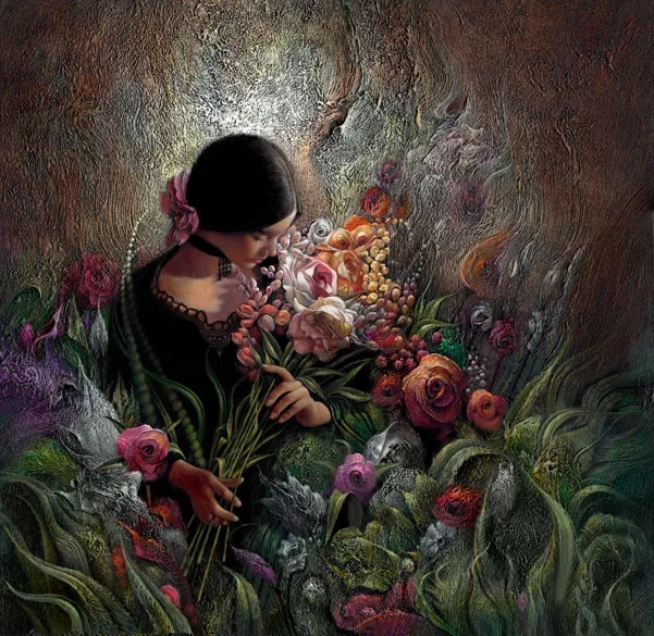 The Rose Garden by Lee Bogle — Giclee On Canvas