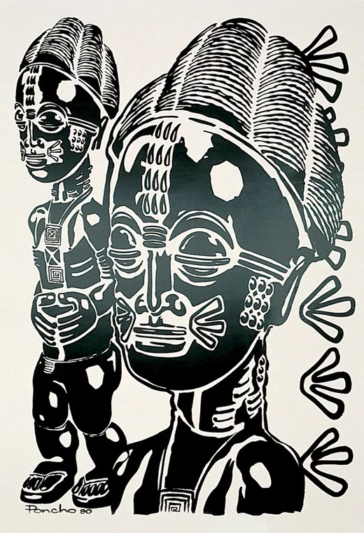 SPIRITUAL SPOUSE SILKSCREEN ARTIST PROOF by Larry Poncho Brown