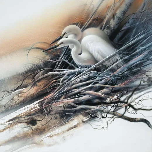 White Egrets by Lee Bogle