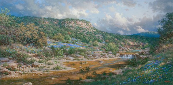 Storm Clouds on the Sabinal by Larry Dyke by Larry Dyke — Giclee on Canvas