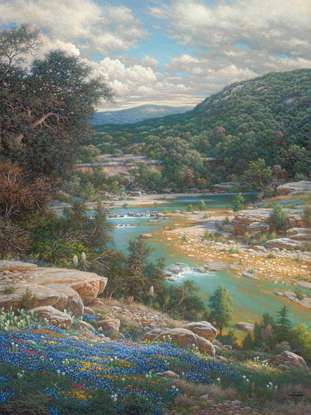 Cliffs of the Nueces by Larry Dyke by Larry Dyke — Giclee on Canvas