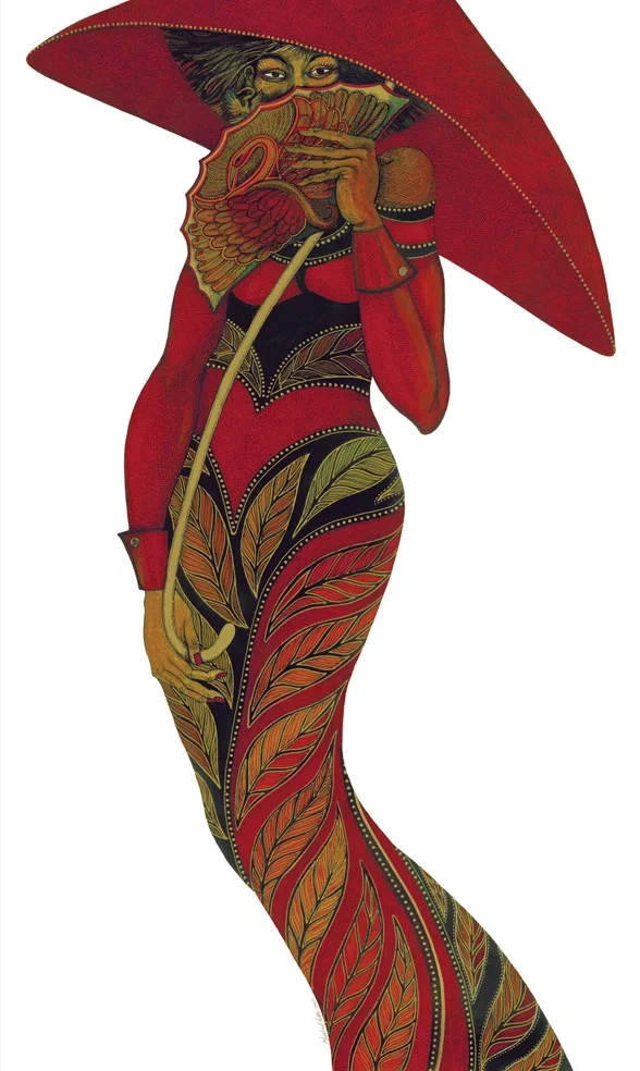 The Red Umbrella -Limited Edition by Charles Bibbs