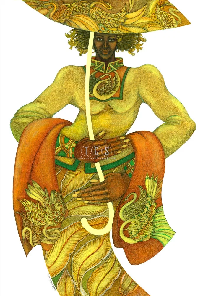 Yellow Umbrella Artist Proof by Charles Bibbs