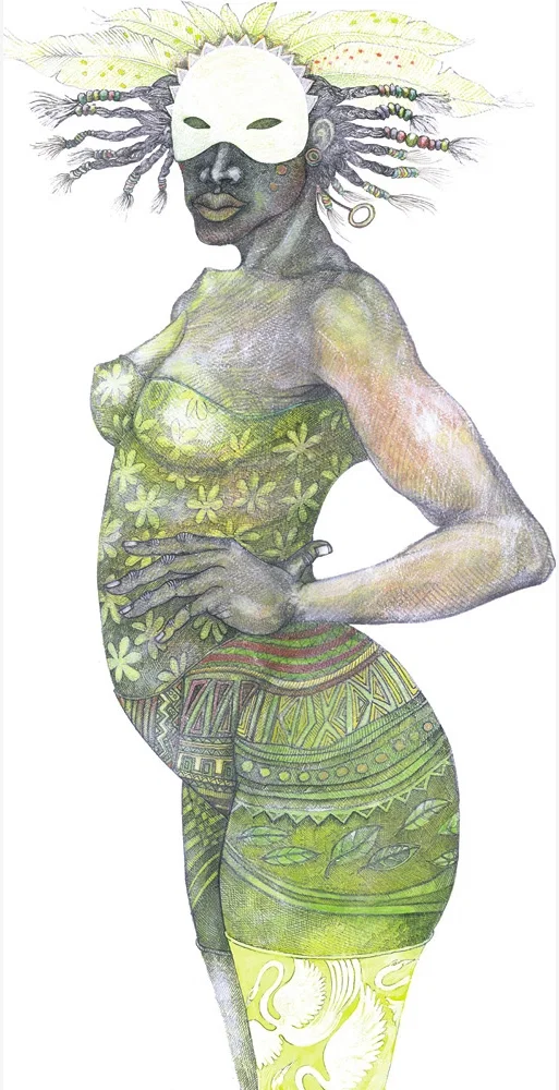 Masquerade Hand Enhanced Giclee by Charles Bibbs