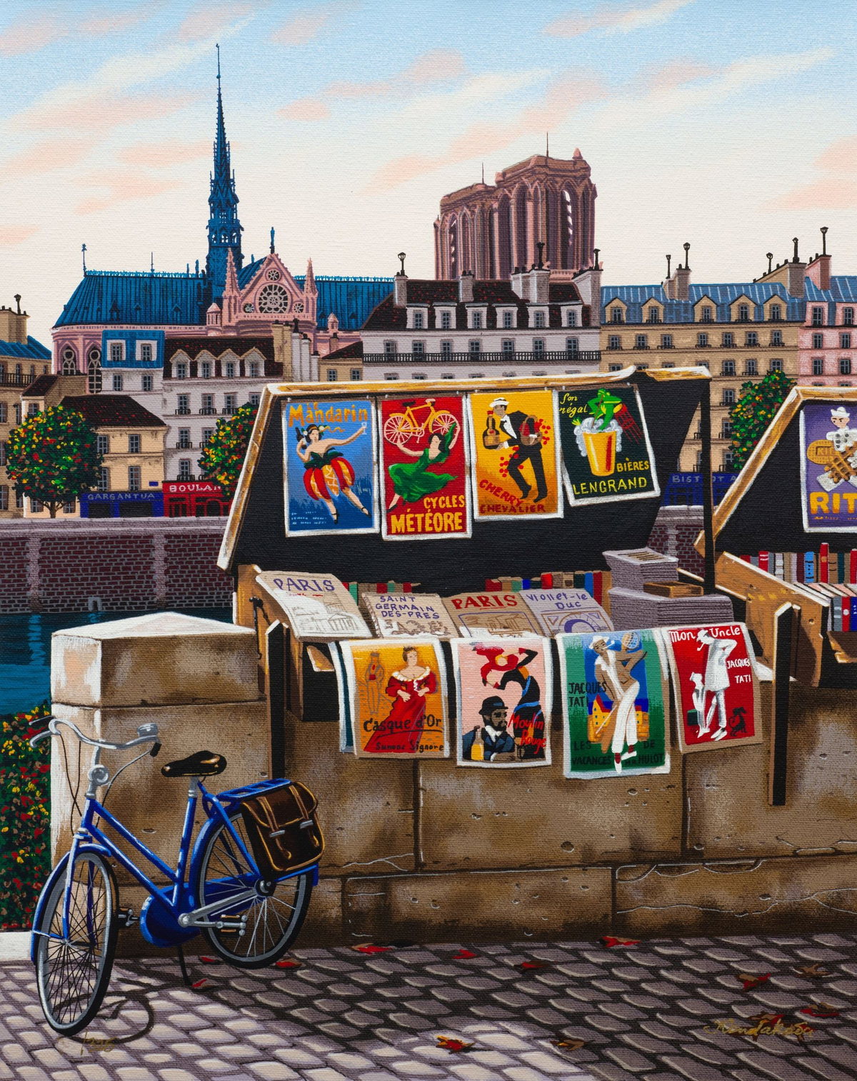 Pont Neuf (Postcards from Paris), 2003 by Liudmila Kondakova — hand-signed serigraph on linen
