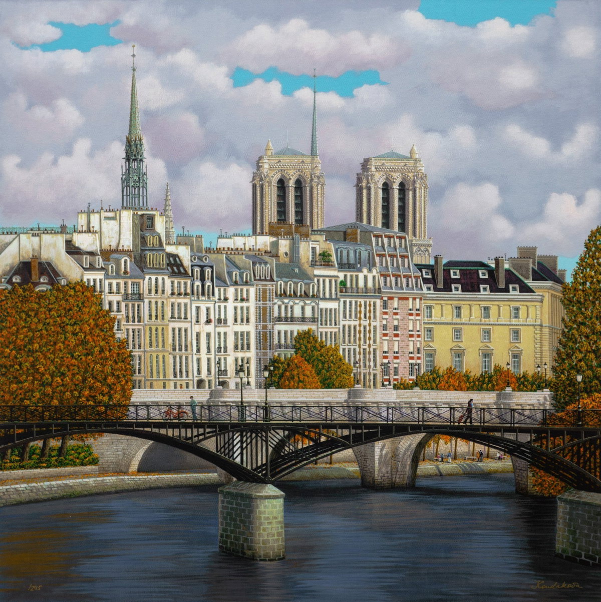 061 - Paris (European Cities), 2008 by Liudmila Kondakova — hand-signed serigraph on linen