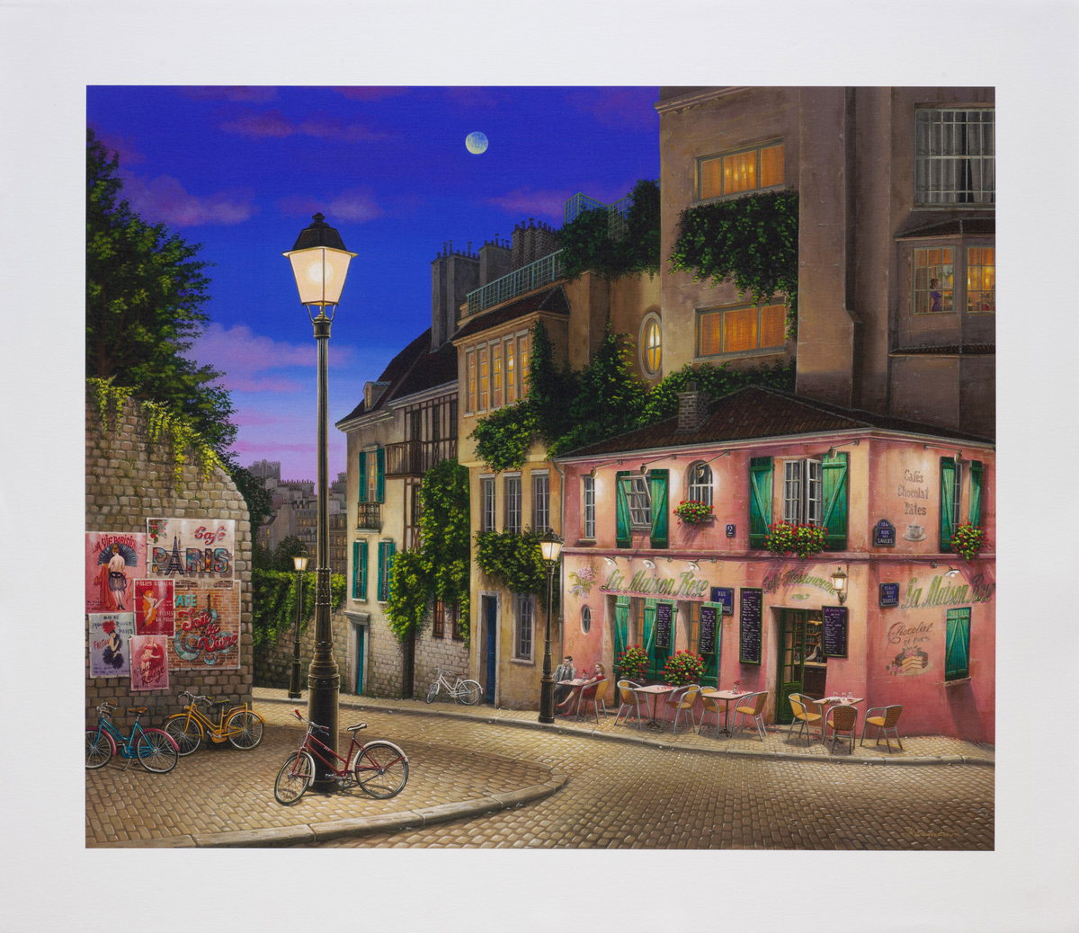 066 - La Maison Rose, 2017 by Liudmila Kondakova — hand-signed archival print with hand-made serigraph texture plates
