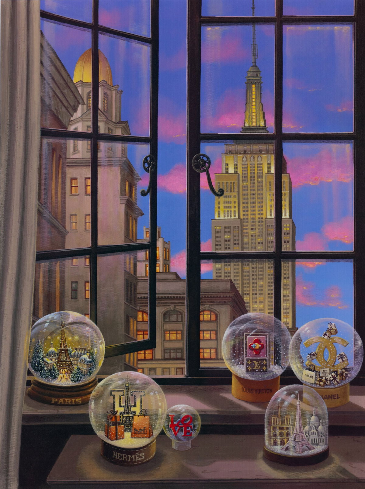 065 - Souvenirs from Paris, 2025 by Liudmila Kondakova — digital pigment print on archival canvas with UV gloss varnish