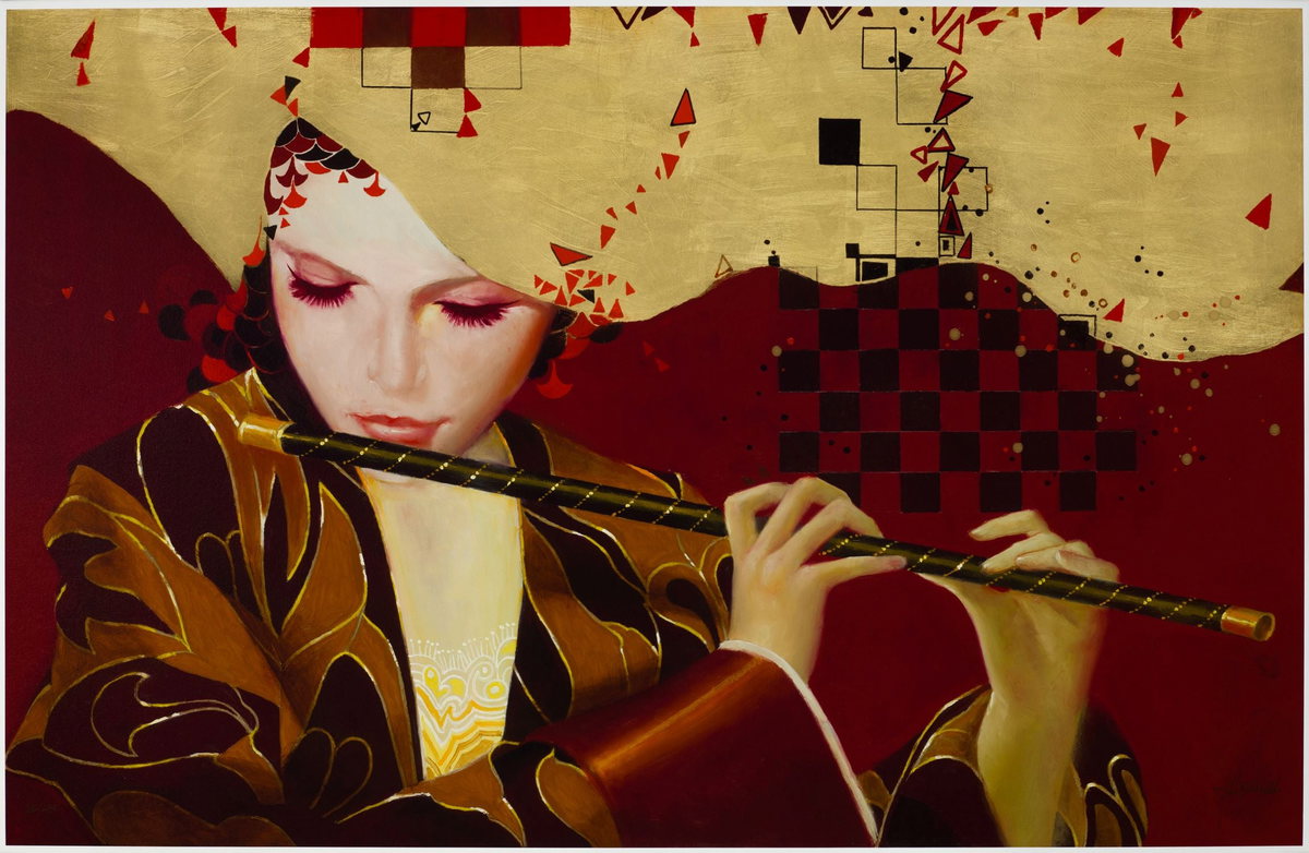 Flauta, 2019 by Felix Mas — hand-signed digital pigment print on canvas
