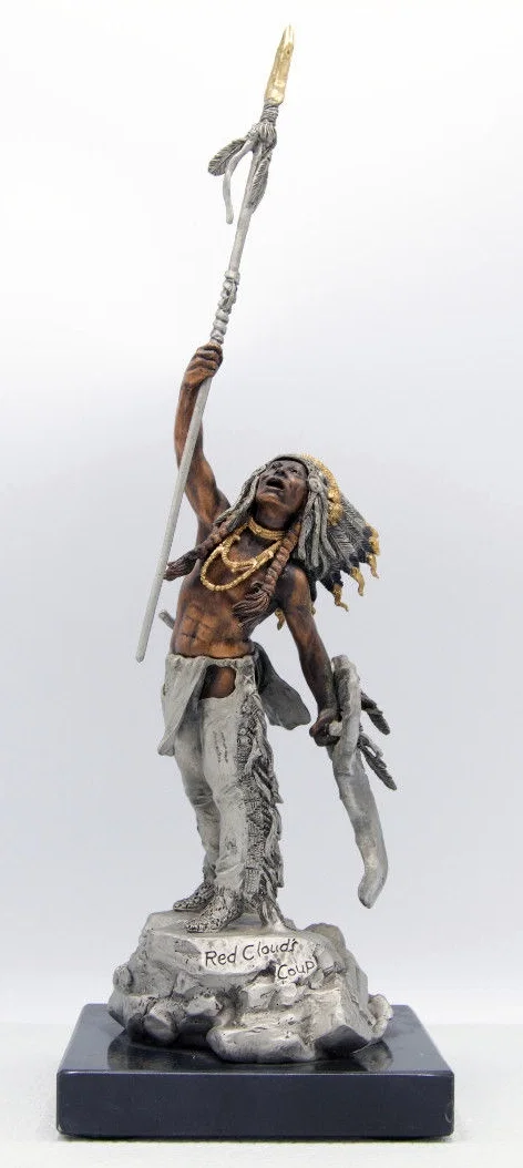 Red Clouds Coup - Chief Red Cloud by Christopher Pardell — Mixed Media Sculpture