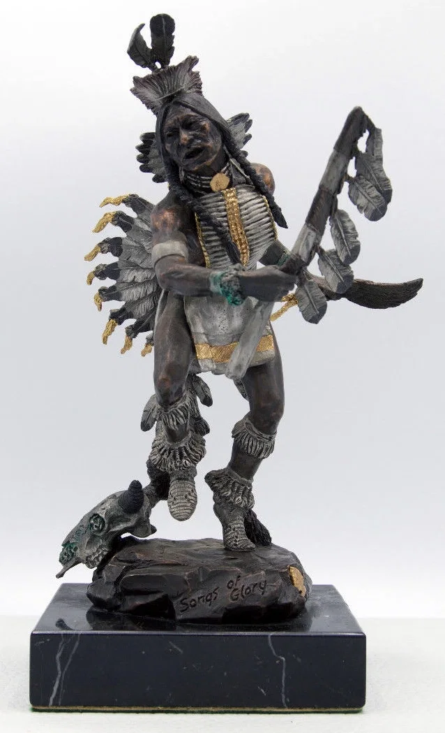 Songs Of Glory - Chief Sitting Bull by Christopher Pardell — Mixed Media Sculpture