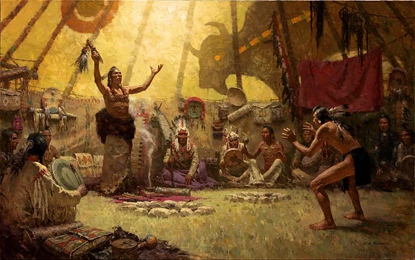 Transferring the Bear Knife by Z.S.  Liang — Giclee On Canvas